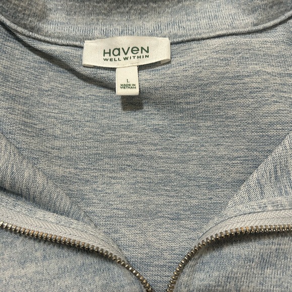 Haven Well Within Women's Light BLUE Quarter-Zip pullover - Picture 5 of 6